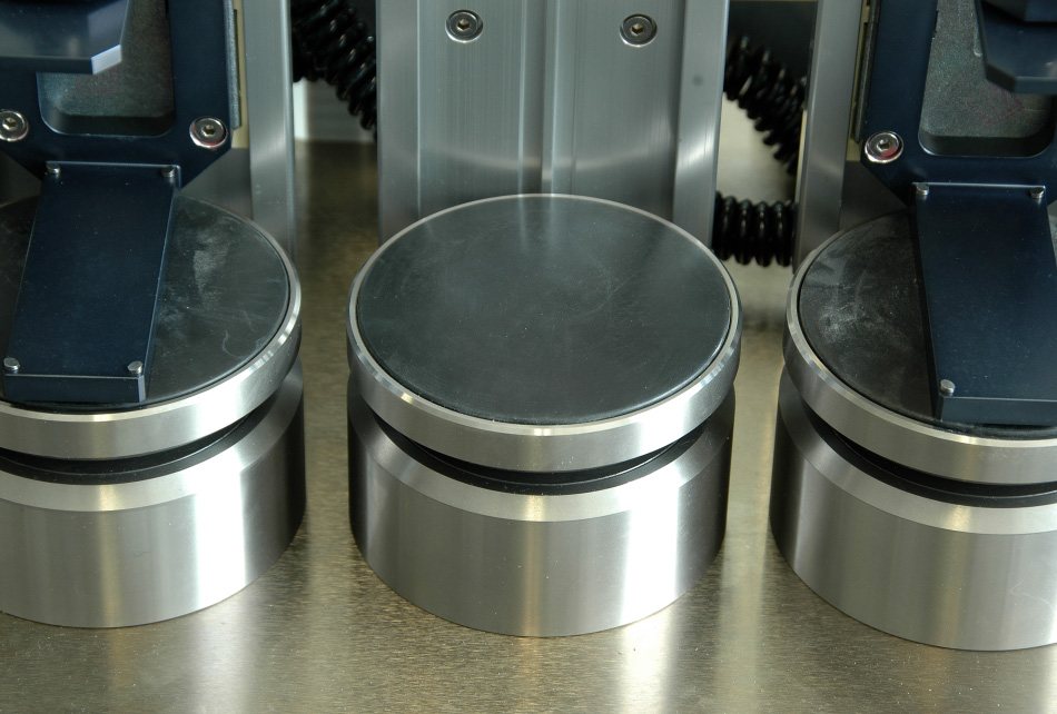 Têtes d'essai d'une machine ChocTest UNIMEC