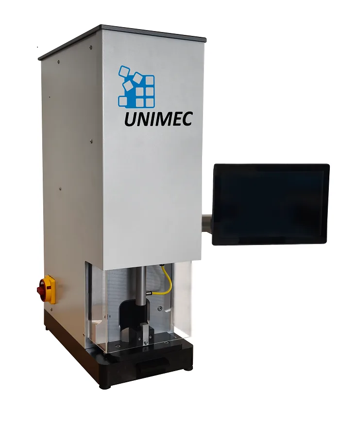 Servo-presse UNIMEC, colonne grise avec écran latéral